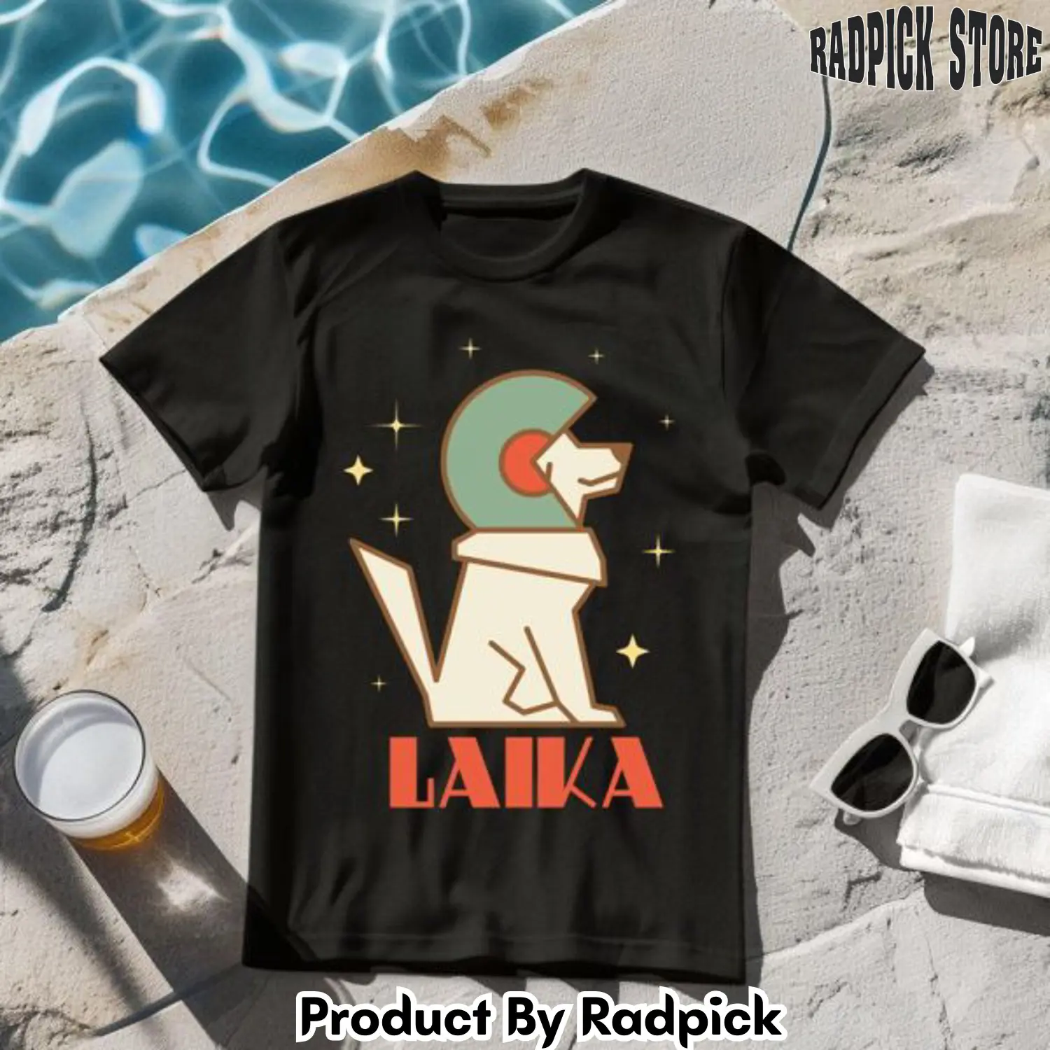 Laika sputnik space dog space travel ussr tshirt rp2635853